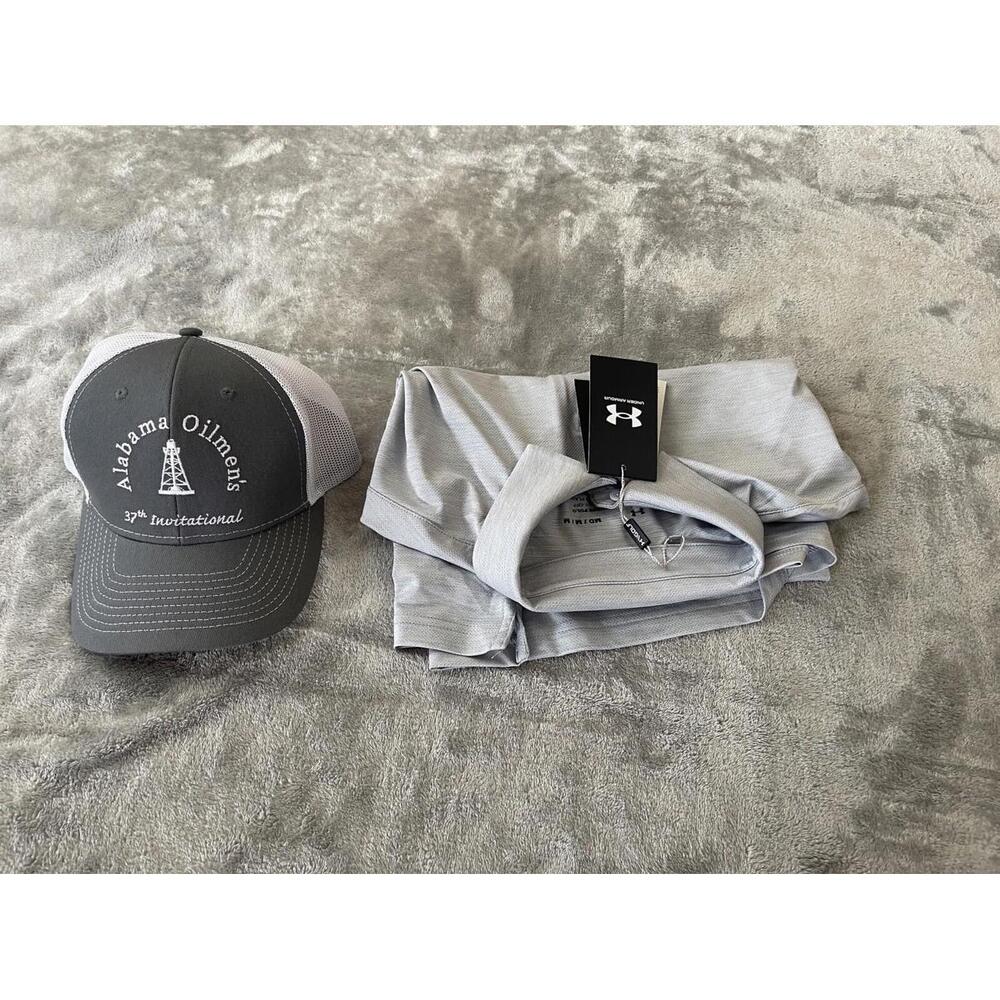 Alabama Oilmen’s Invitational 37th Under Aurmor Medium Shirt NWT W/Cap